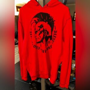 Diesel Vibrant Red Graphic Top